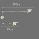 Ljojo Long Arm LED Wall Sconce Lamp with Adjustable Angle