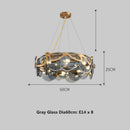 Ljojo Luxury Glass and Gold Pendant Light for Modern Dining Room