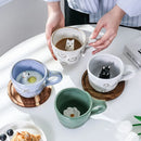 Ljojo 3D Cute Animal Snail Flower Ceramic Coffee Mug - Lovely Gift for Besties