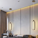 Ljojo Minimalist LED Pendant Chandelier in Gold/Black for Bedroom, Restaurant, Living Room
