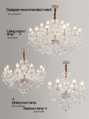 Ljojo LED Crystal Chandelier Light Luxury for Living, Dining, Bedroom & Shop