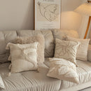Ljojo Luxury Jacquard Embroidery Cushion Cover 45x45 with Tassel Detail
