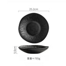 Ljojo Matte Striped Ceramic Deep Plate Set - Creative Tableware for Restaurants