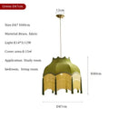 Ljojo French Medieval Style Green Fabric Tassel Pendant Lights Chandeliers for Living Room