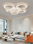 Ljojo Modern Acrylic Iron Ceiling Fan Light with Dimmable Remote Control