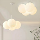 Ljojo Modern Glass Ball LED Pendant Light Cream - Home Decor Chandelier