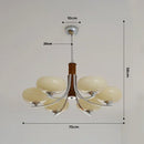 Ljojo Medieval Glass Chandelier Retro Pendant Light Bauhaus Vintage Ceiling Lamp French Suspension