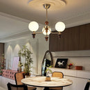 French Nickel Led Chandelier Living Room Wabi Sabi Wood Pendant Lights European Home Decor Hanging Lamp Luminarias Lighting - Ljojo