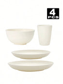 Ljojo 32-Piece Reusable Plastic Cutlery Set & Dinnerware for Home and Parties