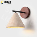 Wabi Sabi Yellow Travertine Wall Light LED Sconce for Bedroom Livingroom by Ljojo