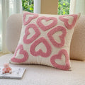 Chenille Embroidered Heart-Shaped Pillowcase for Valentine's Day by Ljojo