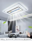 Ljojo Modern Minimal Fan LED Ceiling Pendant Light for Bedroom Lighting Fixtures