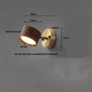 Ljojo LED Wall Sconce Lamp Walnut Wood Base Modern Art Fixture