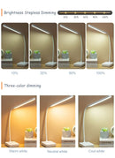 Ljojo LED Desk Lamp: Rechargeable, Foldable, Dimmable, 3 Color Levels