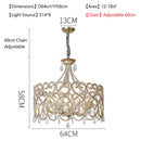 Ljojo Modern Crystal Chandelier LED Lighting for Bedroom Living Room French Romantic Pendant Light