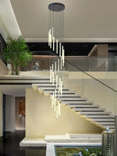 Ljojo LED Staircase Chandelier: Long Elegant Lighting for Home, Hotel, Hall & More