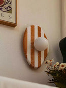 Ljojo Marble Wall Sconce: Modern Irregular Stone Lamp for Interior Decor
