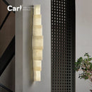 Natural Marble Wall Lamp - Luxury French Designer Bedside Light by Ljojo