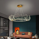 Ljojo Modern Acrylic Petal Pendant Light with LED Ring for High Light Ambiance