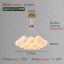 Nordic Round Glass Lamp Chandeliers - Postmodern Bedroom Living Room Lusters by Ljojo