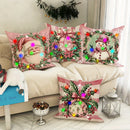 Ljojo LED Light Luminous Pillowcase with Garland Santa Claus Snowman Pattern