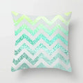 Light Blue Green Mint Geometric Print Boho Pillowcase Set by Ljojo