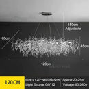 Luxury Modern Crystal Ceiling Chandelier | Silvery Hanging Light for Dining Living Room by Ljojo
