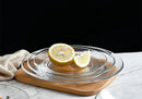 Ljojo 10" Tempered Glass Microwave Plate - Heat-Resistant Fruit Salad Dish