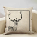 Elk Animal Cushion Cover Sofa Decor Pillow Case Linen Home Decor Ljojo