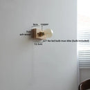 Ljojo LED Wall Lamp Pull Chain Switch Wood Stair Lighting Mirror Light