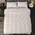 Ljojo 3D Flower Duvet Cover Set, Reversible Quilt Covers + Pillowcase, Solid Color, Home Bedding Essentials