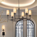 Retro Chandeliers Linen Cloth E14 Pendant Lights for Living Room & Dining Room by Ljojo