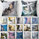 Ljojo Marble Ocean Sea Pattern Polyester Throw Pillow Cover - Home Sofa Decor