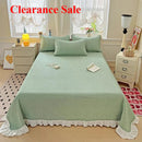 Ljojo Modal Lace Bed Cover with Star Embroidery, Summer Quilted Sheet