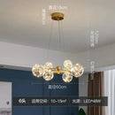 Ljojo LED Glass Ball Chandelier with Remote Control Home Decoration Indoor Lighting
