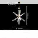 Nordic Glass Snowflake LED Pendant Lights for Home Decor | Modern Minimalist Chandelier by Ljojo