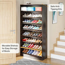 Ljojo™ 9-Tier Wood Shoe Storage Cabinet for 40-45 Pairs, 70.8'' Tall with Open Shelves