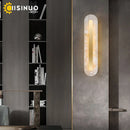 Ljojo Luxury Marble Wall Light: Modern Copper Gold Sconce LED Fixture