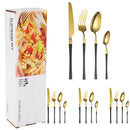 Ljojo 16-Piece Stainless Steel Tableware Set for Restaurants, Hotels, and Homes