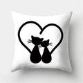 Cute Cat Cushion Cover 45x45cm - Ljojo Home Decor Pillowcases