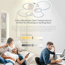 Ljojo LED Gloss Ceiling Light Ring with Remote Control Dimmable Lamp