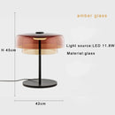Green Glass Table Lamp for Home Office Bedroom Nightstand, Ljojo Luxury Desk Light