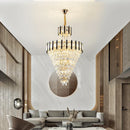 Ljojo Luxury Crystal Chandelier for Villa Living Room Spiral Staircase Loft Duplex