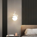 Nordic Bedroom Headboard Pendant Light Modern Minimalist Luxury Bedside Lamp by Ljojo