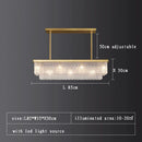Ljojo Modern Glass Chandelier Lamp Luxury Home Decor Lighting Living Room