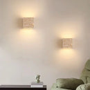 Ljojo Luxury LED Wall Lights Indoor Yellow Travertine Living Room Bedroom Lamp