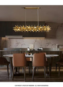 Nordic Firefly Crystal Chandelier: Golden Luster Bedroom Lighting - Ljojo