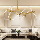 Nordic Minimalist Crystal Chandelier LED Pendant Light for Dinning Living Room by Ljojo
