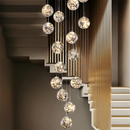 Modern Glass Ball Ceiling Chandelier Dimmable for Staircase Living Room by Ljojo