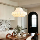 Wabi Sabi Pearl Silk Pendant Light Fixture for Living Room by Ljojo